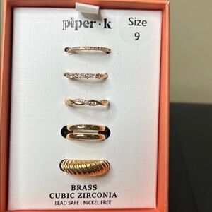 Piper K | Stackable Ring Set | Size 9